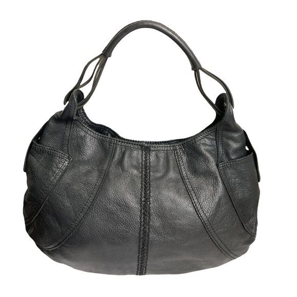 Lucky brand black leather hobo bag